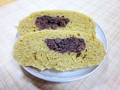 ルクエ使用~HMを使った餡子入り黒糖蒸しパン♪